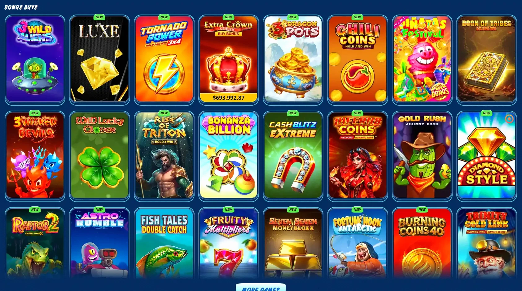 Pistolo Casino Spielübersicht